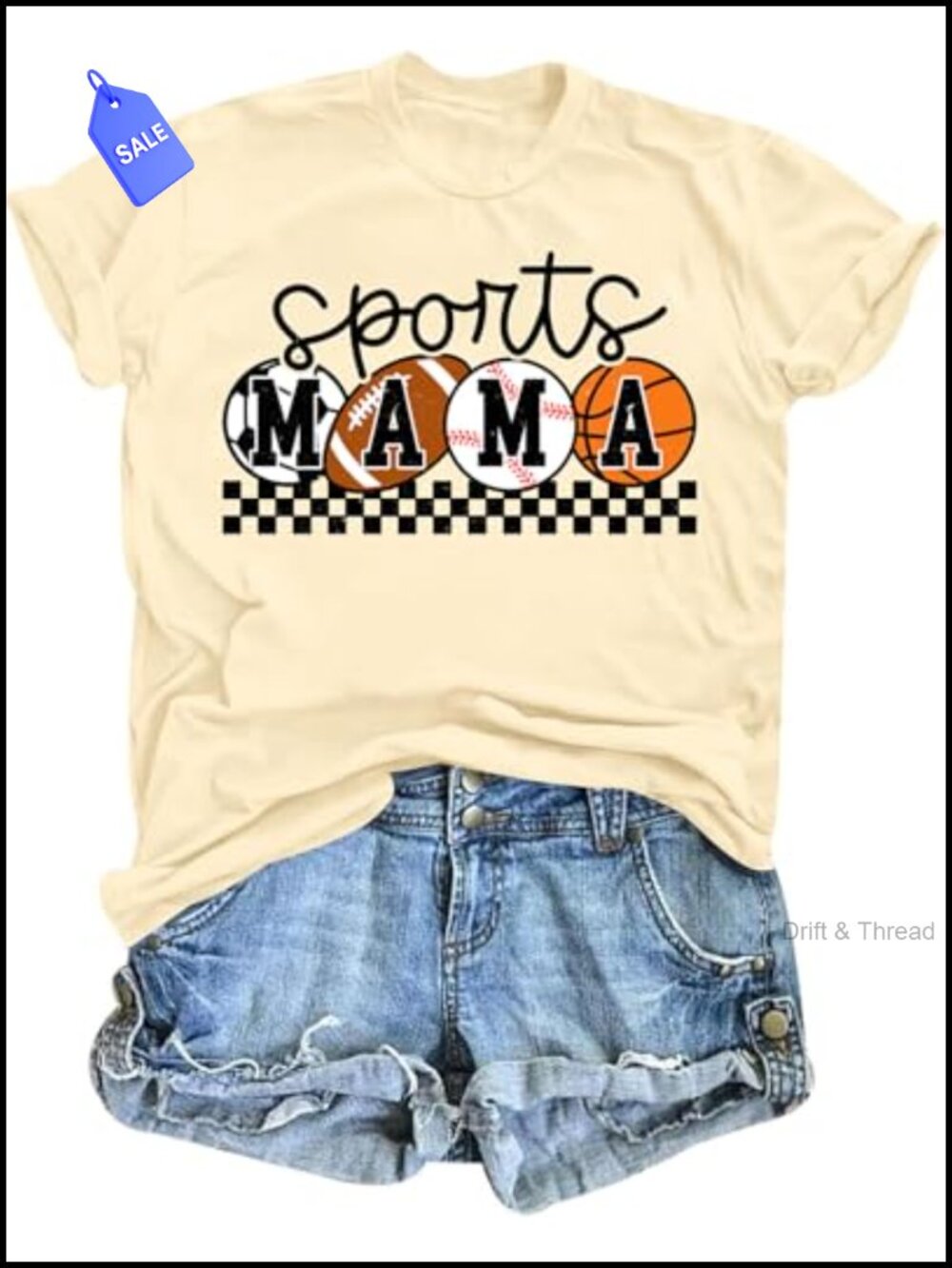 Baseball Mom Graphic T-Shirt Crew Neck Short Sleeve Cotton Blend Tee